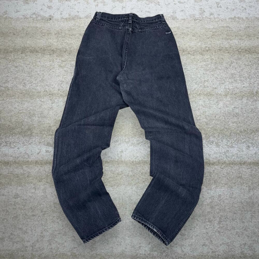 Vintage 90s Wrangler Jeans Womens 10 Baggy Smoke Black Wash Work Wear Denim